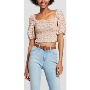 Target smocked crop top